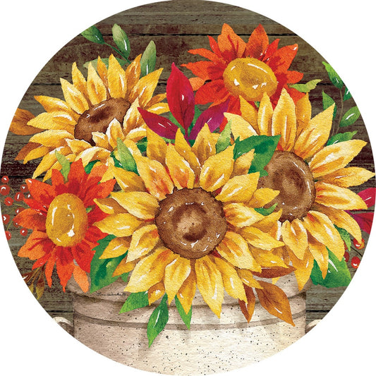 Sunflower Crock Stepping Stone