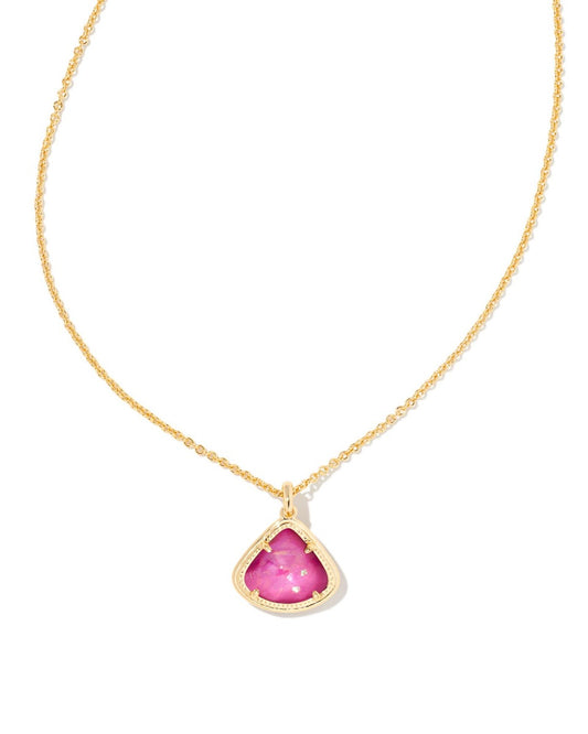 Kendra Scott Kendall Gold Pendant Necklace in Iridescent Orchid Illusion