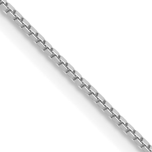 10K White Gold .9mm Box Chain - 22"