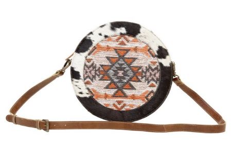 Myra Boho Pink Round Long Strap Purse