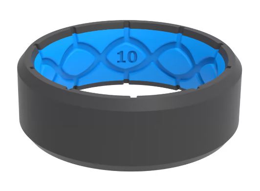 Groove Life Deep Stone Grey And Blue Ring