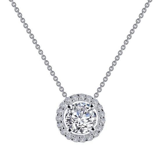 Lafonn Round Halo Necklace - .62CTW