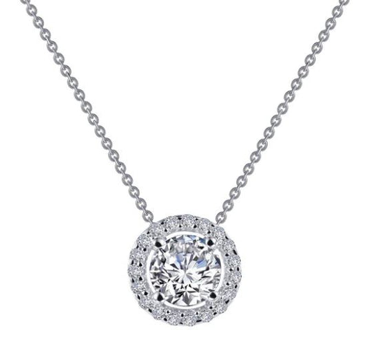 Lafonn Round Halo Necklace - .62CTW