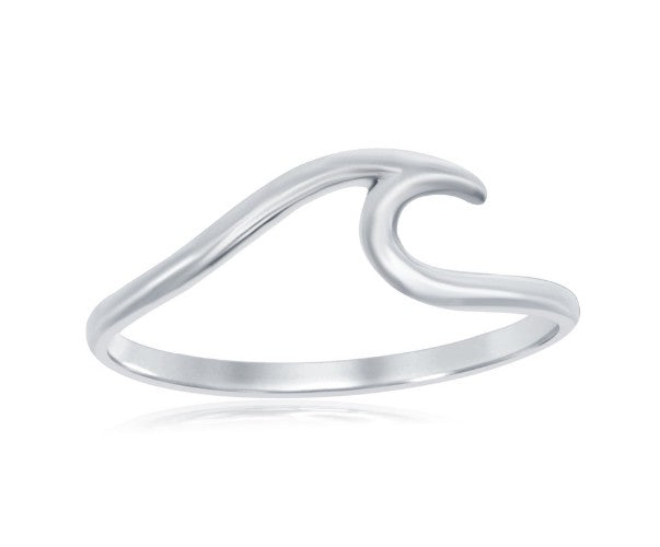 Sterling Silver Wave Design Ring