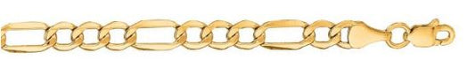 14K Yellow Gold 4.7mm Lite Figaro Chain - 18"