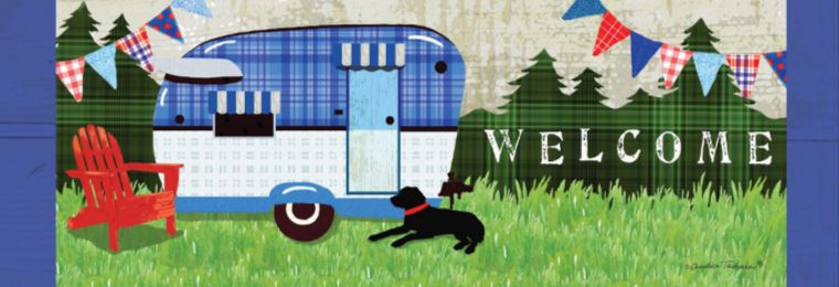 5098SS Custom Decor Signature Sign Blue Camper