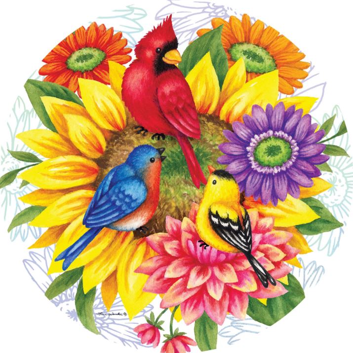 Birds & Flowers Stepping Stone