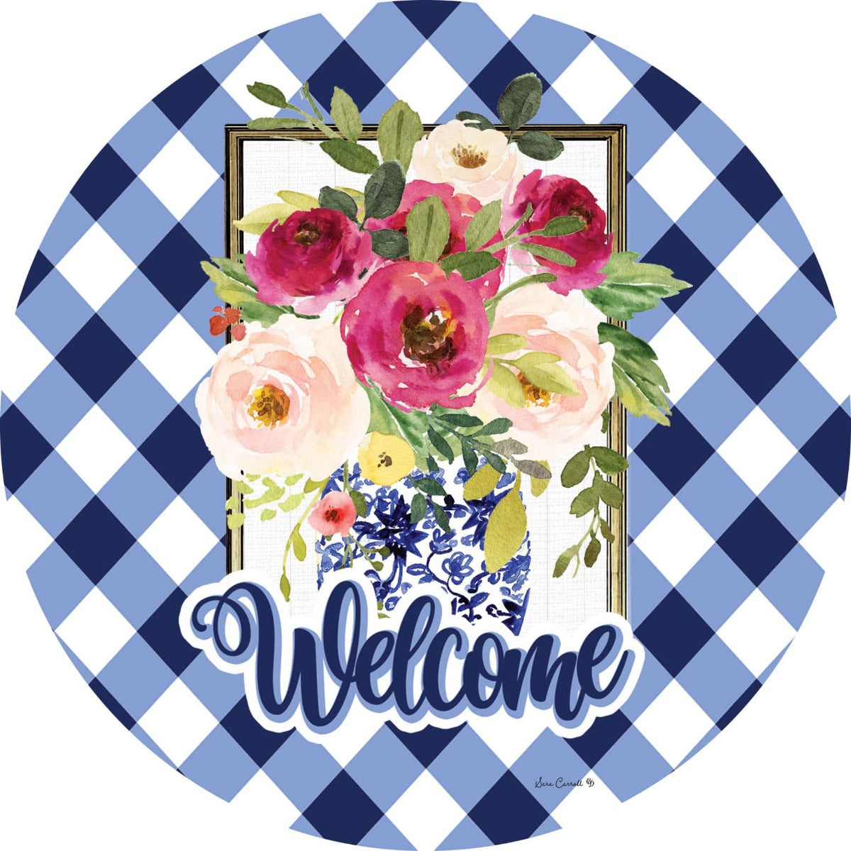 Welcome Roses Stepping Stone