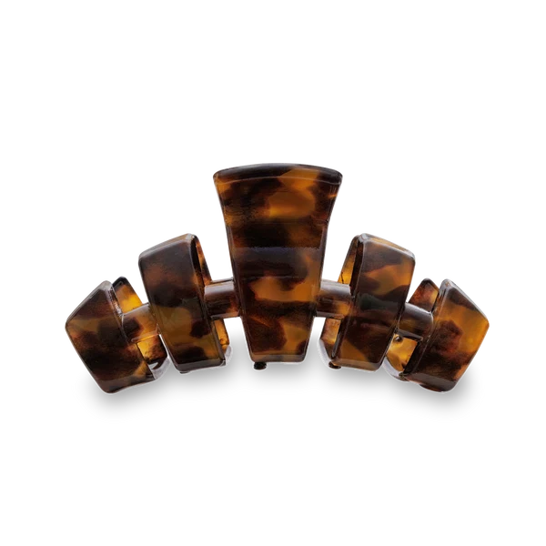 TT-FCM01-001 Teleties Med Flat Round Clip Tortoise 0