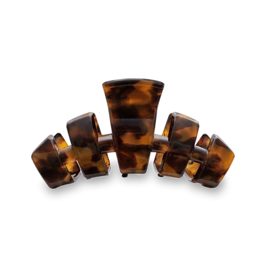 TT-FCM01-001 Teleties Med Flat Round Clip Tortoise 0