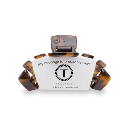 TT-FCM01-001 Teleties Med Flat Round Clip Tortoise 0