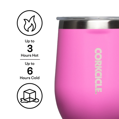 Corkcicle 12oz Stemless Wine Cup - Miami Pink