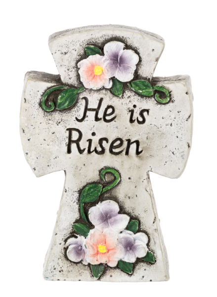 Easter Faith Cross Figurines - He Is Risen