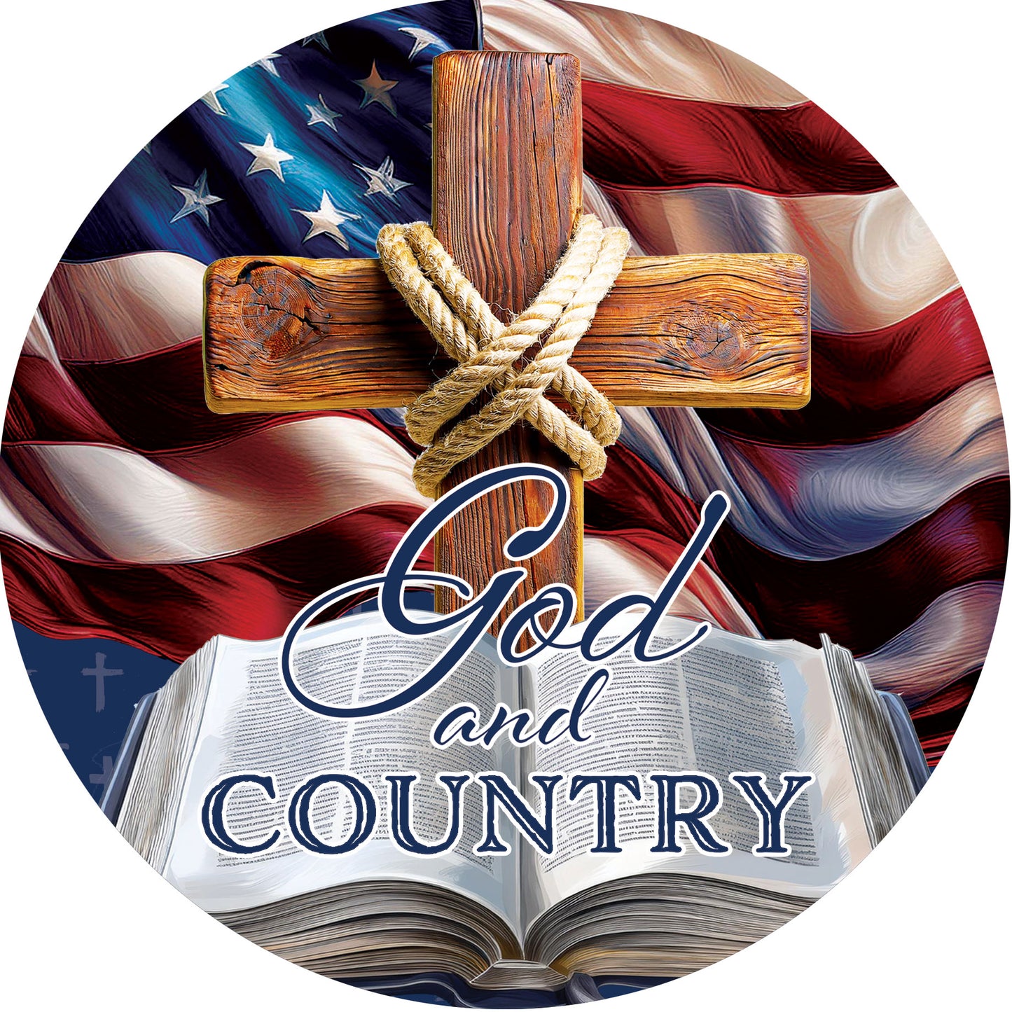 5847MG Custom Decor Accent Magnet God and Country