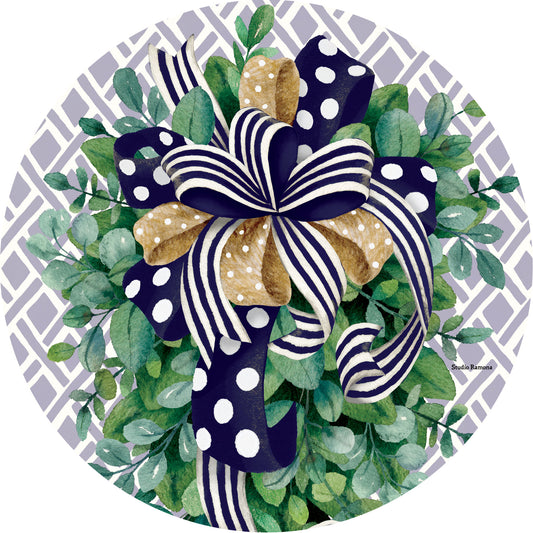 5854MG Custom Decor Accent Magnet Eucalyptus on Navy