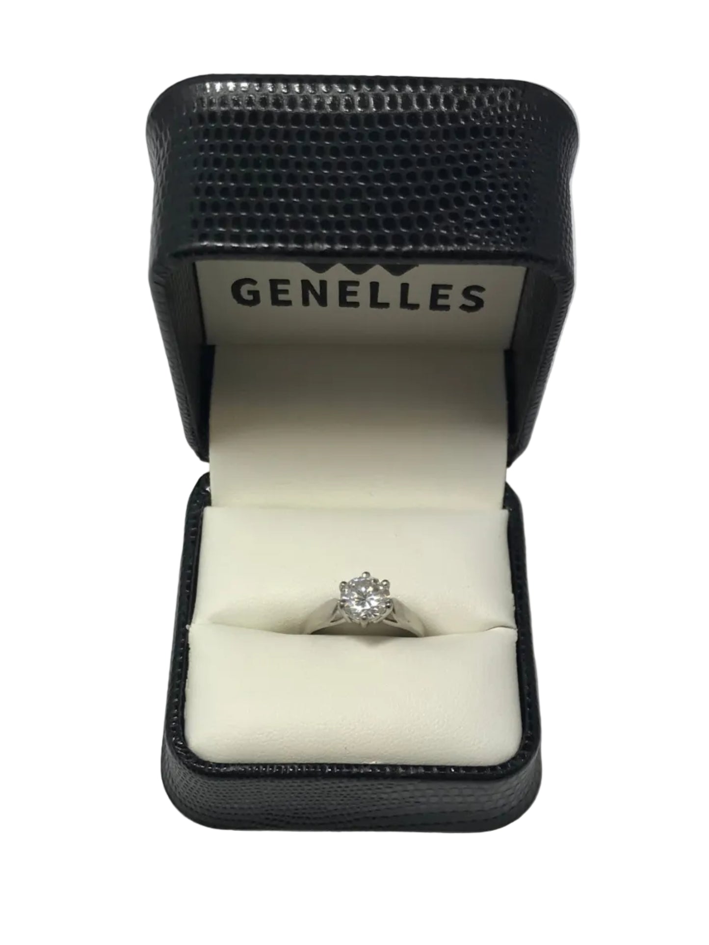 U 10K White Gold CZ Ring