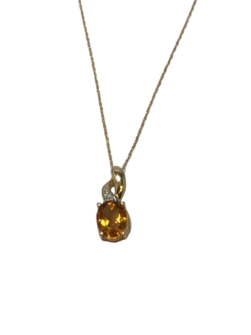 U 41880 10K Yellow Gold Yellow Stone Necklace