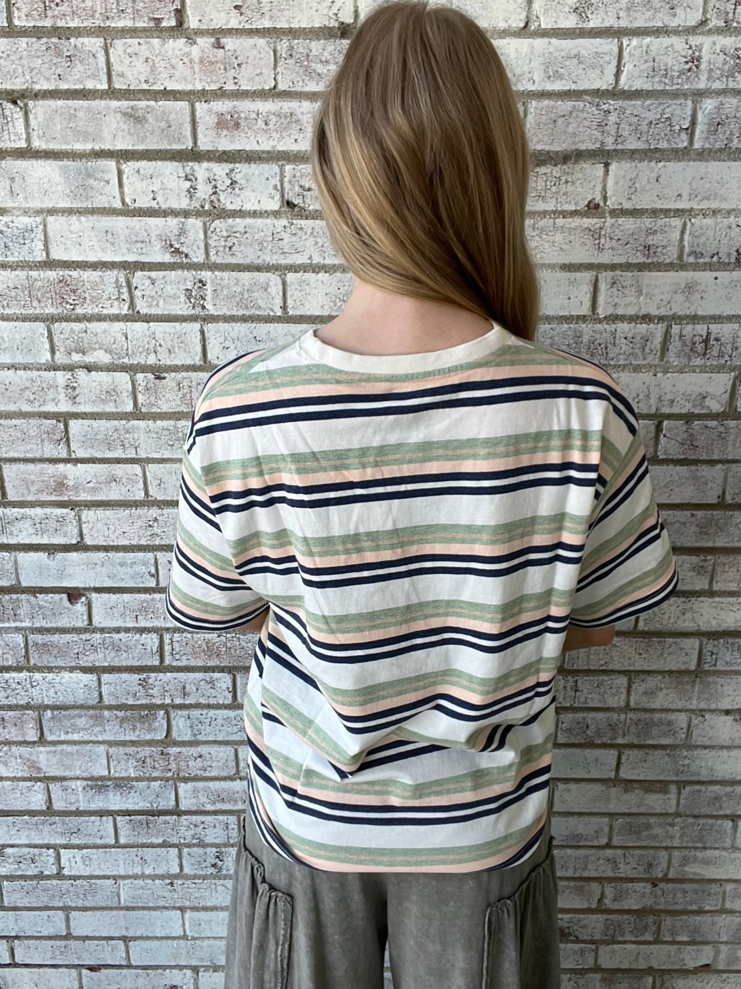 RDG61004SLD Royce Brand Naples Short Sleeve Oversized Yarn Dyed Crew Sage