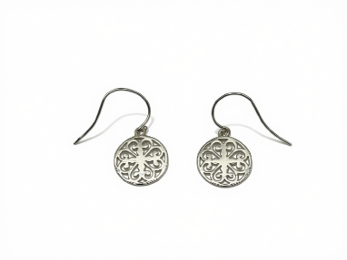 740 DER E171 Southern Gates Sterling Silver Heart Scroll Earrings 0
