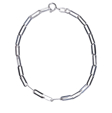 Southern Gates Rectangle Paperclip Bracelet - 8"