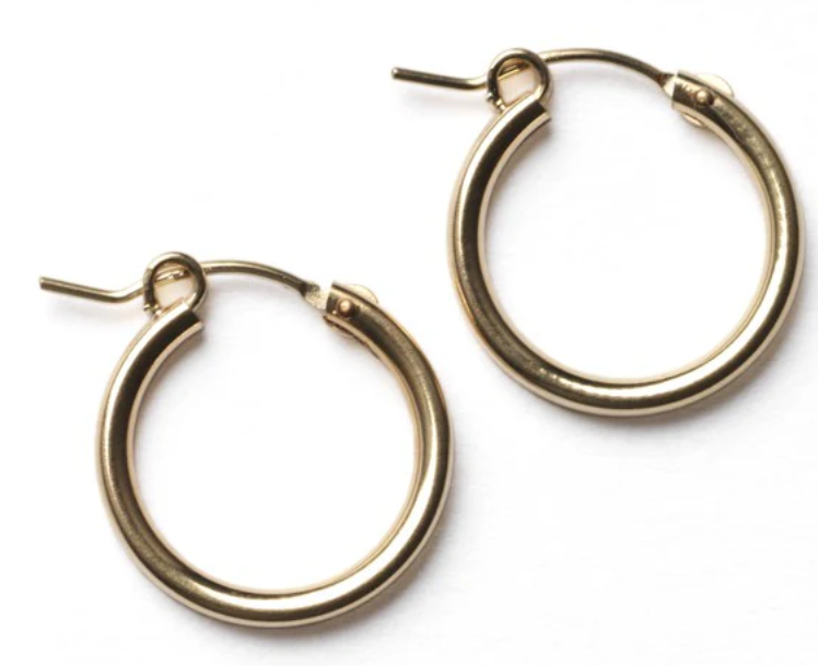 JF300 Southern Gates Gold Filled Sterling Silver 18mm Round Hoop Earrings