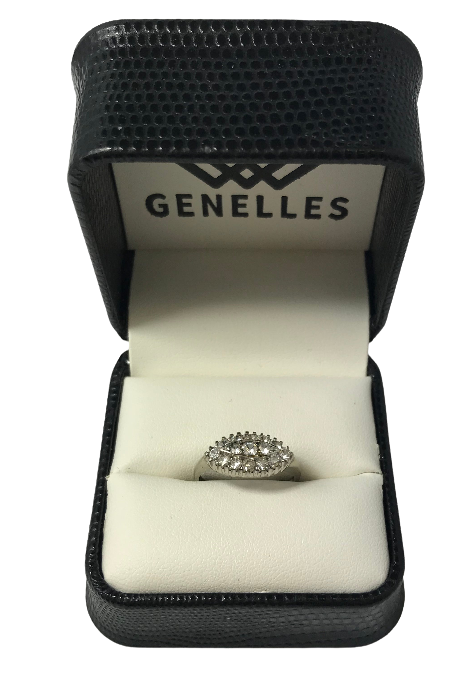 U 48029 10K White Gold CZ Princess Ring