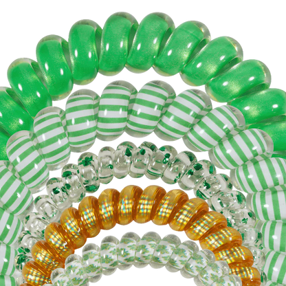 Teleties Multi Pack Hair Ties - Dancing Green