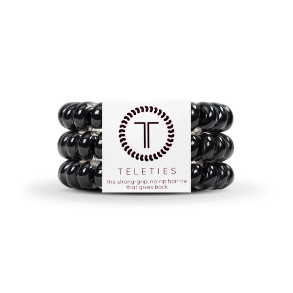 TT-L-001 Teleties Large Hair Ties Jet Black 0