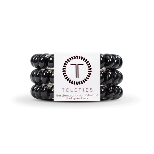 TT-L-001 Teleties Large Hair Ties Jet Black 0