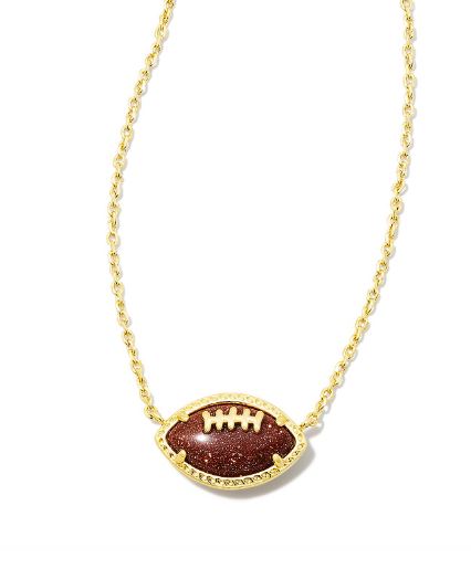 Kendra Scott Gold Football Short Pendant Neckalce