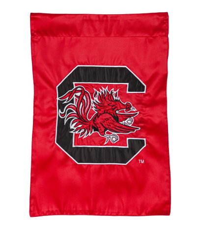 16A954 Evergreen Carolina Gamecock Applique Garden Flag 0