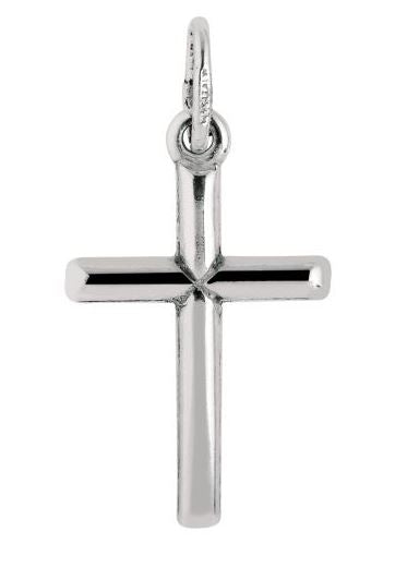 Sterling Silver Tube Cross Pendant