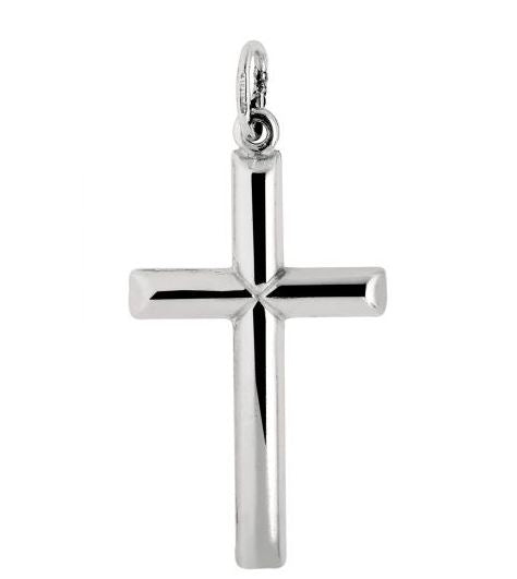 Sterling Silver Polished Cross Pendant