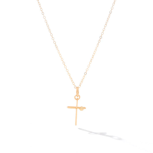 P336AG18G Ronaldo Love Lifted Me Cross Pendant Necklace