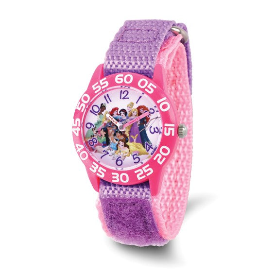 Disney Kids Princess Pink & Purple Time Teacher Watch
