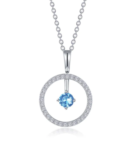 Lafonn Reversible Open Circle Birthstone - Blue Topaz