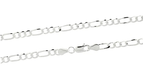 Sterling Silver 3mm Figaro Chain - 11"