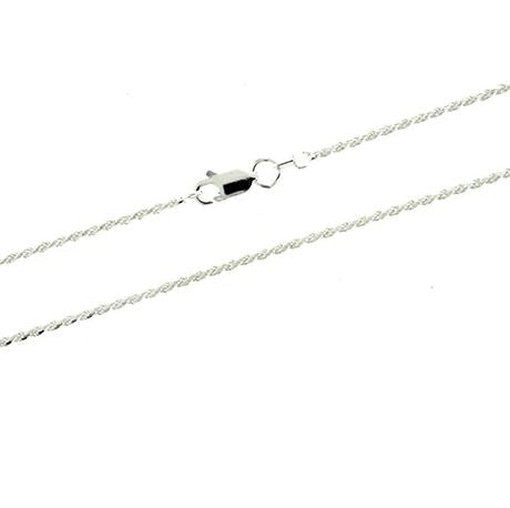 Sterling Silver Diamond Cut 1mm Rope Chain - 20"