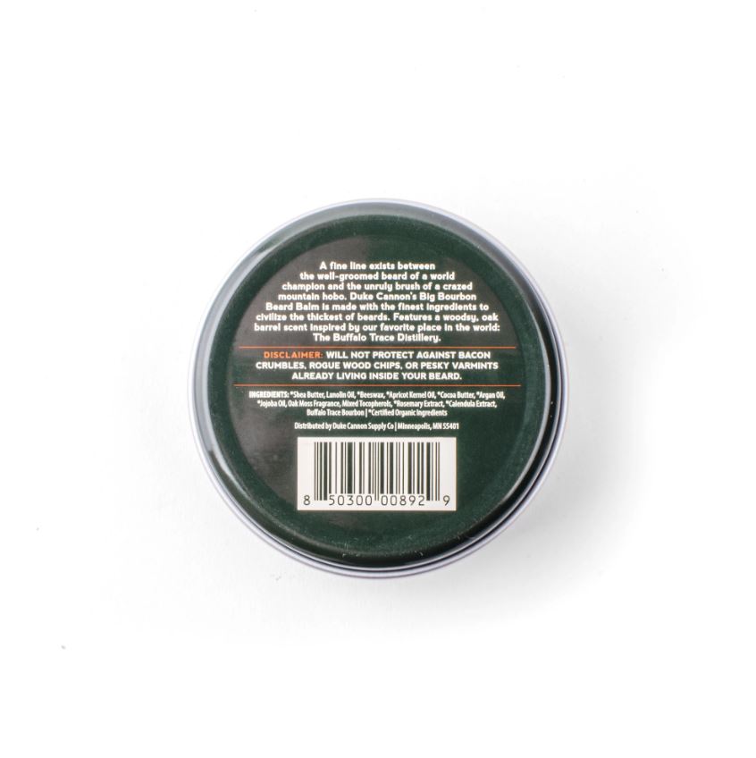Duke Cannon Big Bourbon Beard Balm Made with Buffalo Trace Burbon
