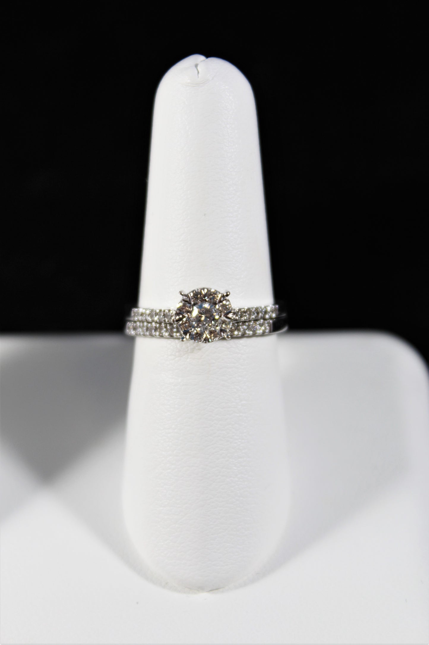 Ladies 14K White Gold Diamond Engagement Set - .50Ct - Size 7