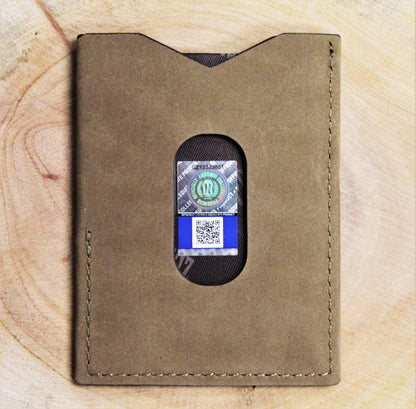 Clemson Brown Leather ID Wallet