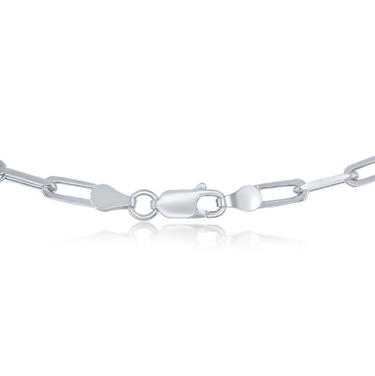 Sterling Silver 5.5mm Paper Clip Chain - 16"