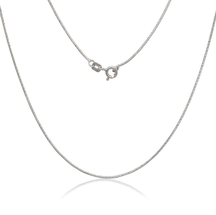 Sterling Silver Diamond Cut Snake Chain -16"