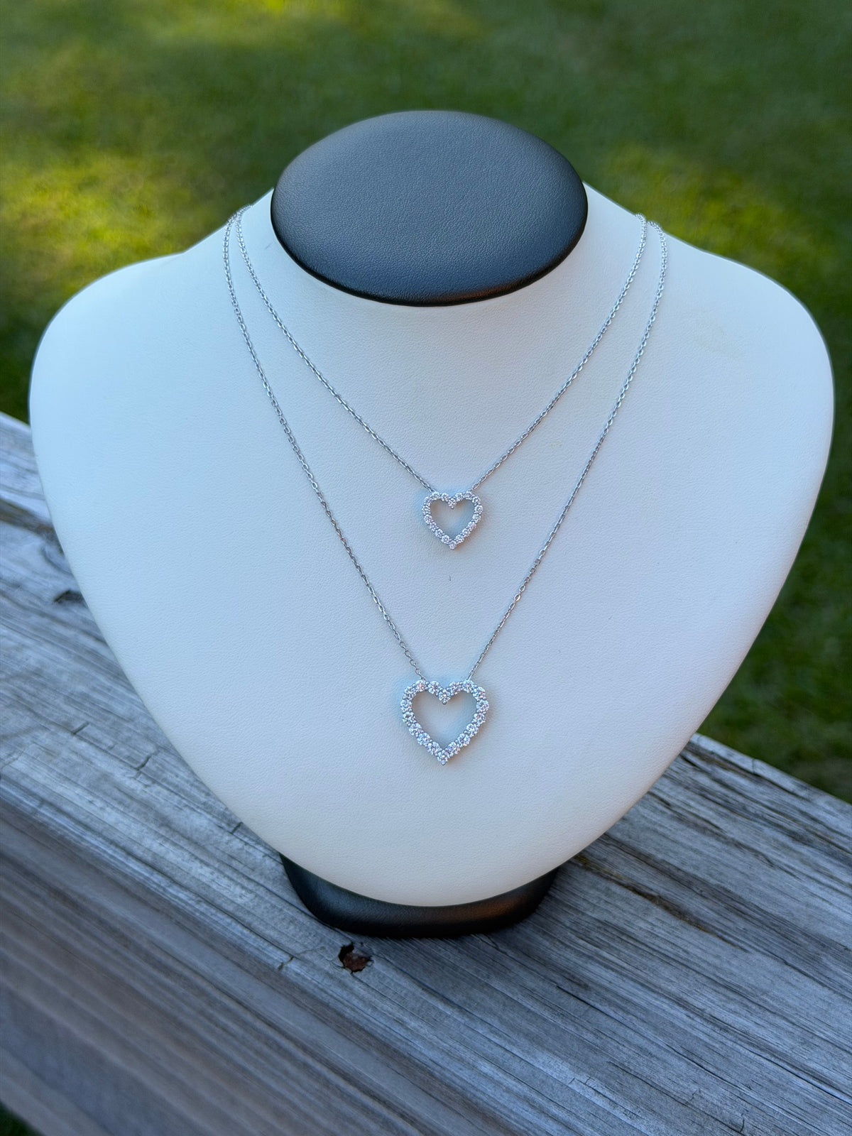 XP-1346-SS Sterling Silver 1.50CTW Lab Grown Diamond Heart Necklace 0