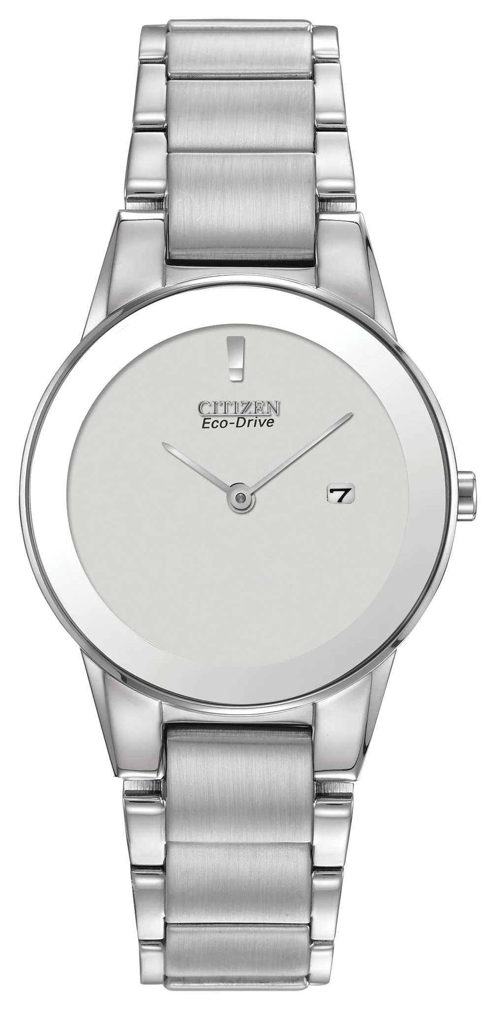 GA1050-51A Ladies Citizen Eco-Drive Axiom Stainless Steel White Dial Watch