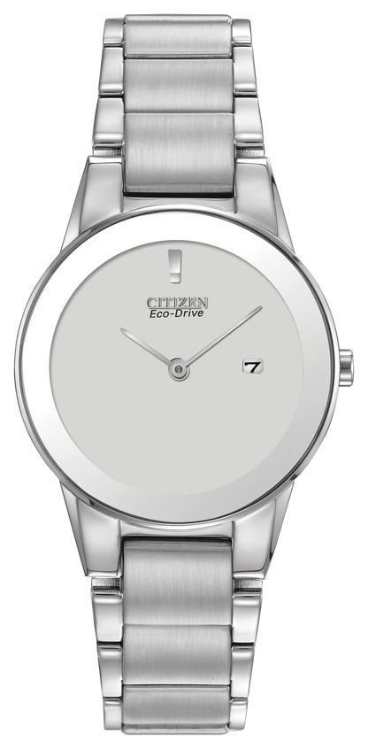 GA1050-51A Ladies Citizen Eco-Drive Axiom Stainless Steel White Dial Watch