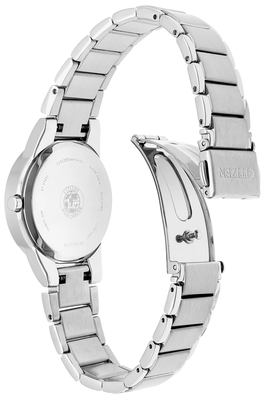 GA1050-51A Ladies Citizen Eco-Drive Axiom Stainless Steel White Dial Watch