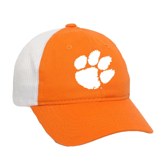 Clemson Paw Logo Unstructured Mesh Hat