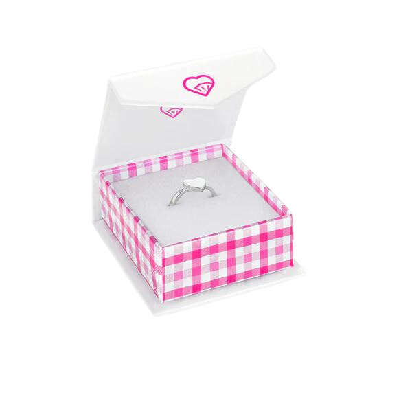 Sterling Silver Monogram Kids Heart Ring