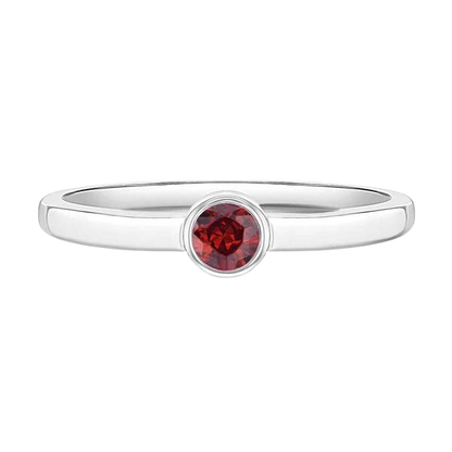 Sterling Silver Birthstone Cubic Zirconia Kids Ring